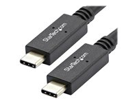 StarTech.com USB-C-kabel med Power Delivery (5 A) - M/M - 1 m - USB 3.1 (10 Gbps) - USB-IF-certifierad - USB-kabel - USB-C (hane) till USB-C (hane) - USB 3.1 - 5 A - 1 m - svart - för P/N: CDP2HVGUASPD, DKT30CHPD3, DKT30CHVSDPD, DKT31CMDPHPD, HB31C2A2CME, SV221HUC4K USB31C5C1M