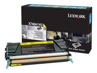 Lexmark - Gul - original - tonerkassett LCCP, LRP - för Lexmark X746de, X748de, X748de LDS, X748de Statoil, X748dte X746A1YG