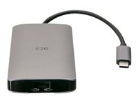 C2G USB-C® Mini Dock with HDMI, 2x USB-A, Ethernet, SD Card Reader, and USB-C Power Delivery up to 100W - 4K 30Hz - Dockningsstation - USB-C / Thunderbolt 3 - HDMI - GigE C2G54458