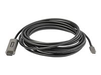StarTech.com USB C till HDMI-kabel 4K 60 Hz på 5 m med HDR10 - Ultra HD USB Type-C till 4K HDMI 2.0b-videokabeladapter - USB-C till HDMI HDR-skärm/skärmsadapter - DP 1.4 Alt Mode HBR3 - Adapterkabel - 24 pin USB-C hane till HDMI hane - 5 m - svart - stöd för 4K, aktiv CDP2HDMM5MH