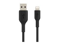 Belkin BOOST CHARGE - Lightning-kabel - Lightning hane till USB hane - 1 m - svart (paket om 2) CAA001BT1MBK2PK