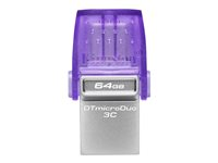 Kingston DataTraveler microDuo 3C - USB flash-enhet - 64 GB - USB 3.2 Gen 1 / USB-C DTDUO3CG3/64GB