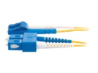 C2G LC-SC 9/125 OS1 Duplex Singlemode PVC Fiber Optic Cable (LSZH) - Patch-kabel - SC enkelläge (hane) till LC enkelläge (hane) - 1 m - fiberoptisk - duplex - 9 / 125 mikrometer - OS1 - halogenfri - gul 85586