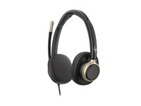 HP Poly Mission 825 - Mission 800 Series - headset - på örat - kabelansluten - aktiv brusradering - USB-A, USB-C - svart - Certifierad för Microsoft-teams, Works With Chromebook Certified, Zoomcertifierad, Google Meet-certifierad C01FCAA#AC3