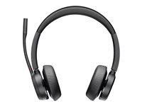 Poly Voyager 4320 - Voyager 4300 UC series - headset - på örat - Bluetooth - trådlös, kabelansluten - USB-C - svart - Zoomcertifierad 77Z31AA