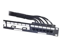 APC Data Distribution Cable - Nätverkskabel - TAA-kompatibel - RJ-45 (hona) till RJ-45 (hona) - 4 m - UTP - CAT 6 - svart DDCC6-013