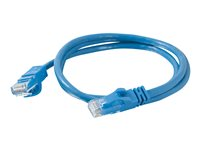 C2G Cat6 Booted Unshielded (UTP) Network Patch Cable - Patch-kabel - RJ-45 (hane) till RJ-45 (hane) - 3 m - UTP - CAT 6 - formpressad, hakfri, tvinnad - blå 83389