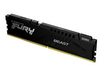 Kingston FURY Beast - DDR5 - modul - 16 GB - DIMM 288-pin - 5600 MT/s / PC5-44800 - CL36 - 1.25 V - ej buffrad - on-die ECC - svart KF556C36BBE-16