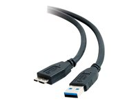 C2G - USB-kabel - USB typ A (hane) till Micro-USB typ B (hane) - USB 3.0 - 2 m - svart 81684