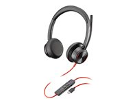Poly Blackwire 8225-M - Blackwire 8200 series - headset - på örat - kabelansluten - USB-C - svart - Certifierad för Microsoft-teams 772K5AA