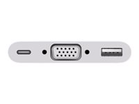 Apple USB-C VGA Multiport Adapter - VGA-adapter - 24 pin USB-C (hane) till HD-15 (VGA), USB typ A, 24 pin USB-C (hona) MJ1L2ZM/A