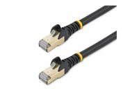 StarTech.com 1.5m CAT6A Ethernet Cable, 10 Gigabit Shielded Snagless RJ45 100W PoE Patch Cord, CAT 6A 10GbE STP Network Cable w/Strain Relief, Black, UL Certified Wiring/TIA - Category 6A - 26AWG (6ASPAT150CMBK) - Patch-kabel - RJ-45 (hane) till RJ-45 (hane) - 1.5 m - STP - CAT 6a - formpressad, hakfri - svart 6ASPAT150CMBK