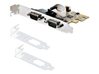 StarTech.com 2-Port PCI Express Serial Card, Dual Port PCIe to RS232 (DB9) Serial Interface Card, 16C1050 UART, Standard or Low Profile Brackets, COM Retention, For Windows & Linux - PCIe to Dual DB9 Card (21050-PC-SERIAL-LP) - Seriell adapter - PCIe 2.0 låg profil - RS-232 x 2 - gul 21050-PC-SERIAL-LP