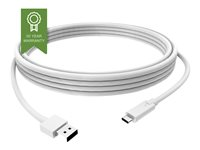 Vision - USB-kabel - USB typ A (hane) till 24 pin USB-C (hane) - USB 3.0 - 3 A - 1 m - vit TC 1MUSBCA