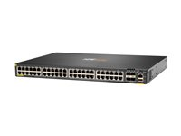 HPE Aruba Networking CX 6200F 48G Class 4 PoE 4SFP 370W Switch - Switch - max. staplingsavstånd 10 kms - L3 - Administrerad - 48 x 10/100/1000 (PoE+) + 4 x 100/1000 SFP - framsidan och sida till baksidan - rackmonterbar - PoE+ (370 W) S0M84A#ABB