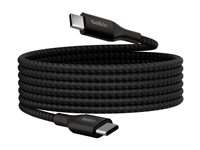 Belkin BOOST CHARGE - USB-kabel - 24 pin USB-C (hane) till 24 pin USB-C (hane) - USB 2.0 - 2 m - stöd för strömleverans på upp till 240 W - svart CAB015BT2MBK