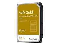 WD Gold WD221KRYZ - Hårddisk - Enterprise - 22 TB - inbyggd - 3.5" - SATA 6Gb/s - 7200 rpm - buffert: 512 MB WD221KRYZ
