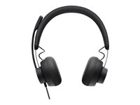 Logitech Zone 750 - Headset - på örat - kabelansluten - aktiv brusradering - USB-C 981-001104