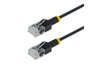 Startech - Patch-kabel - RJ-45 (hane) till RJ-45 (hane) - 1 m - 2.6 mm - UTP - CAT 6a - hakfri, ultra-tunn, koppartrådar - svart N6APATUTP34BKS1M
