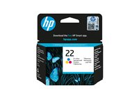 HP 22 - 5 ml - färg (cyan, magenta, gul) - original - bläckpatron - för Deskjet F2185, F2187, F2210, F2235, F2240, F2275, F2280, F2290, F375, F4175, F4190, F4194 C9352AE#UUQ
