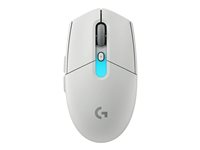 Logitech G G305 X SUPERLIGHT - Mus - gaming - optisk - 6 knappar - trådlös - 2.4 GHz, Bluetooth - USB Logitech LIGHTSPEED-mottagare - vit 910-007747