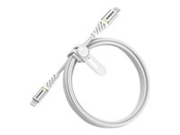 OtterBox Premium - Lightning-kabel - Lightning hane till 24 pin USB-C hane - 1 m - molnhimmelfärgad vit - USB Power Delivery (60W) 78-52651