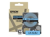 Epson LabelWorks LK-5LBJ - Svart på matt blått - Rulle (1,8 cm x 8 m) 1 kassett(er) hängande låda - bandpatron - för LabelWorks LW-C410, LW-C610 C53S672081
