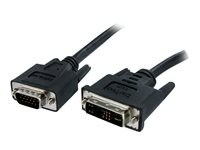 StarTech.com 2 m DVI till VGA-skärmkabel M/M - DVI till VGA (15 stift) - Videokabel - HD-15 (VGA) (hane) till DVI-A (hane) - 2 m - formpressad, tumskruvar - svart DVIVGAMM2M