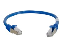 C2G Cat6a Booted Shielded (STP) Network Patch Cable - Patch-kabel - RJ-45 (hane) till RJ-45 (hane) - 30 m - STP - CAT 6a - formpressad, hakfri, tvinnad - blå 89930