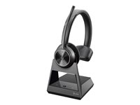 Poly Savi 7310 - Savi 7300 series - headset - på örat - DECT - trådlös - USB-A via DECT-adapter - svart - Certifierad för Microsoft-teams, UC-certifierad 8L575AA#ABB