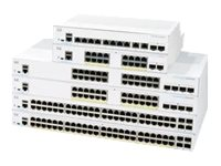 Cisco Business 250 Series CBS250-48P-4X - Switch - L3 - smart - 48 x 10/100/1000 (PoE+) + 4 x 10 Gigabit SFP+ - rackmonterbar - PoE+ (370 W) - återanvänd CBS250-48P-4XEU-RF