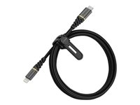 OtterBox Premium - Lightning-kabel - Lightning hane till 24 pin USB-C hane - 1 m - glamorsvart 78-52654