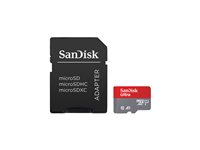 SanDisk Ultra - Flash-minneskort (microSDXC till SD-adapter inkluderad) - 512 GB - A1 / UHS Class 1 / Class10 - mikroSDXC UHS-I SDSQUAC-512G-GN6MA