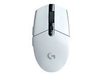 Logitech G G305 - Mus - optisk - 6 knappar - trådlös - 2.4 GHz - trådlös USB-mottagare - vit 910-005292