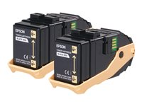 Epson Double Pack - 2-pack - svart - original - tonerkassett - för Epson AL-C9500DN; AcuLaser C9300D2TN, C9300D3TNC, C9300DN, C9300DTN, C9300N, C9300TN C13S050609