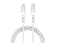 GRATEQ PRO - USB-kabel - 24 pin USB-C (hane) till 24 pin USB-C (hane) - 5 A - 1.5 m - USB-strömförsörjning (240W), flätad kabel - vit 86011GC