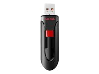 SanDisk Cruzer Glide - USB flash-enhet - 32 GB - USB 2.0 - svart, röd SDCZ60-032G-B35