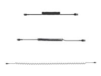 StarTech.com 1 m USB till Lightning-kabel, MFi-certifierad, iPhone-spiralladdarkabel, svart, TPE-mantel med slitstark aramidfiber, kraftig Lightning-spiralkabel - Lightning-kabel - USB hane till Lightning hane - 1 m - svart - lindad RUSB2ALT1MBC