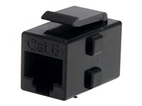 StarTech.com Cat 6 RJ45 Keystone Jack Network Coupler - F/F (C6KEYCOUPLER) - Kopplingsdon för nätverk - RJ-45 (hona) till RJ-45 (hona) - CAT 6 - svart C6KEYCOUPLER