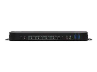 Eaton Tripp Lite series 4-Port DisplayPort KVM with Dual Console Ports (DP and HDMI), 4K 60Hz 4:4:4, DP1.4 with IR Remote - Omkopplare för tangentbord/video/mus/ljud/USB - 4 x KVM/ljud/USB - 1 lokal användare - skrivbordsmodell B005-DPUA4