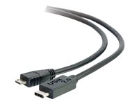 C2G 1m USB 2.0 USB Type C to USB Micro B Cable M/M - USB C Cable Black - USB-kabel - mikro-USB typ B (hane) till 24 pin USB-C (hane) - USB 2.0 - 1 m - svart 88850