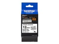 Brother TZe-S231 - Extrastark häftning - svart på vitt - Rulle (1,2 cm x 8 m) 1 kassett(er) bandlaminat - för Brother PT-P750; P-Touch Cube PT-P910; P-Touch Cube Plus PT-P710; P-Touch Cube Pro PT-P910 TZES231