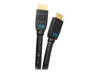 C2G 15ft Ultra Flexible 4K Active HDMI Cable Gripping 4K 60Hz - In-Wall M/M - HDMI-kabel med Ethernet - HDMI hane till HDMI hane - 4.5 m - svart - aktiv, 4K60Hz stöd C2G10380