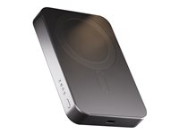 ZENS Pro 1 - Trådlös powerbank - smal - 10000 mAh - 15 Watt - på kabel: USB-C - svart ZEPP10B/00