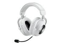 Logitech G Pro X 2 - Headset - fullstorlek - LIGHTSPEED - trådlös - ljudisolerande - vit 981-001269