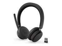 Lenovo 6550 - Headset - på örat - Bluetooth - trådlös - aktiv brusradering - svart - Certifierad för Microsoft-teams 4XD1S19778