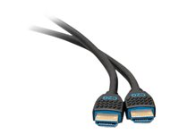 C2G 18in 4K HDMI Cable - Performance Series Cable - Ultra Flexible - M/M - High Speed - HDMI-kabel - HDMI hane till HDMI hane - 50 cm - svart C2G10374