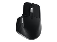 Logitech Master Series MX Master 3S for Mac - Mus - ergonomisk - optisk - 7 knappar - trådlös - Bluetooth, 2.4 GHz - rymdgrå - för Apple MacBook 910-006571