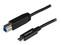 StarTech.com USB 3.1 USB-C till USB-B-kabel - 1 m - USB-kabel - USB-C (hane) till USB Type B (hane) - USB 3.1 - 1 m - svart - för P/N: PEXUSB311AC3, PEXUSB312C3, SV231DHU34K6, SV231HU34K6, SV231QDPU34K, SV431HU34K6 USB31CB1M