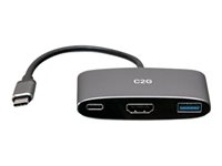 C2G USB C Docking Station with 4K HDMI, USB, and USB C - Power Delivery up to 100W - Dockningsstation - USB-C / Thunderbolt 3 - HDMI C2G54460